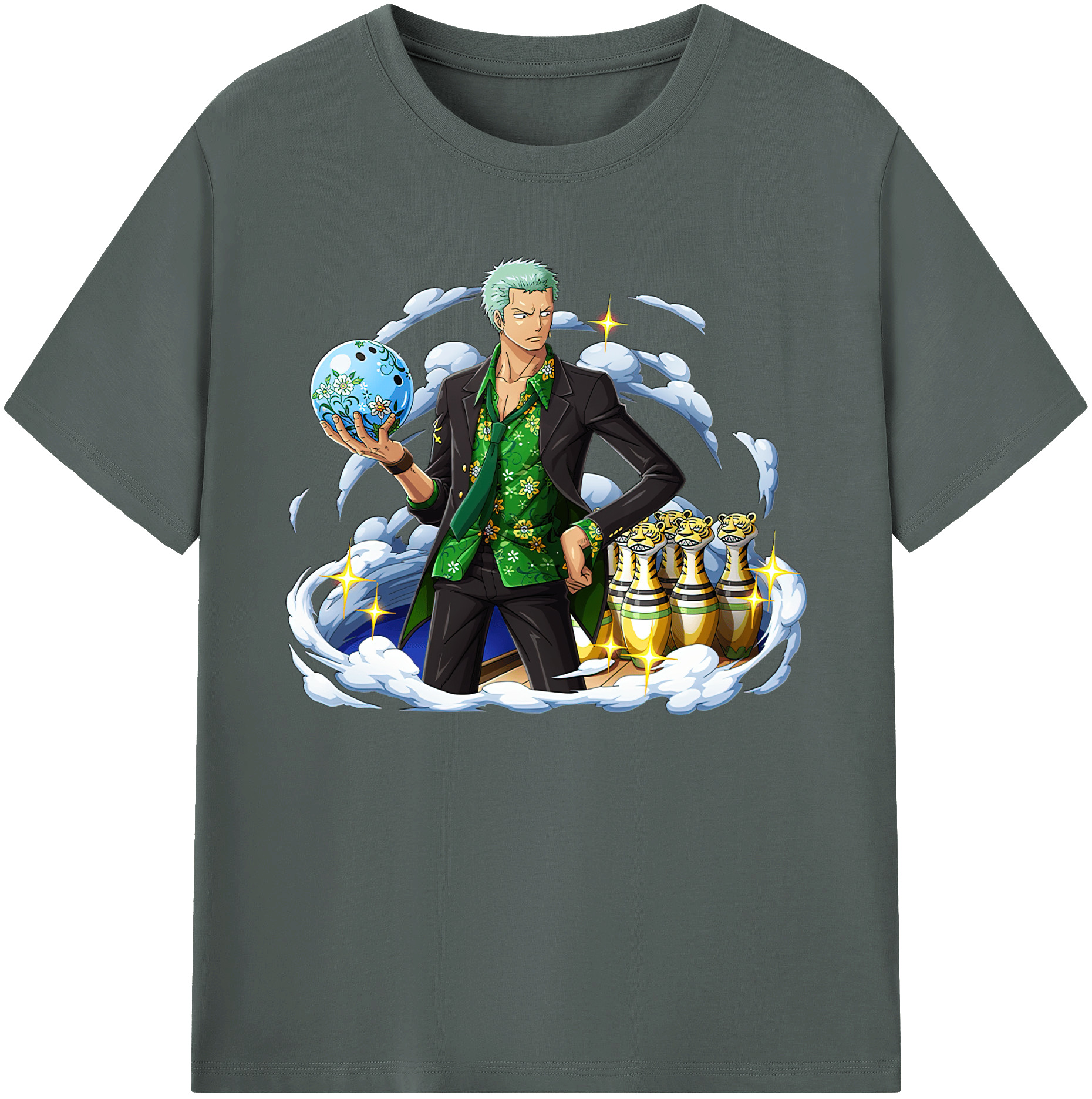 ワンピース ロロノア・ゾロ ONE PIECE Roronoa Zoro 綿100％ メンズ半袖Tシャツ｜肌触りやわらか＆通気性